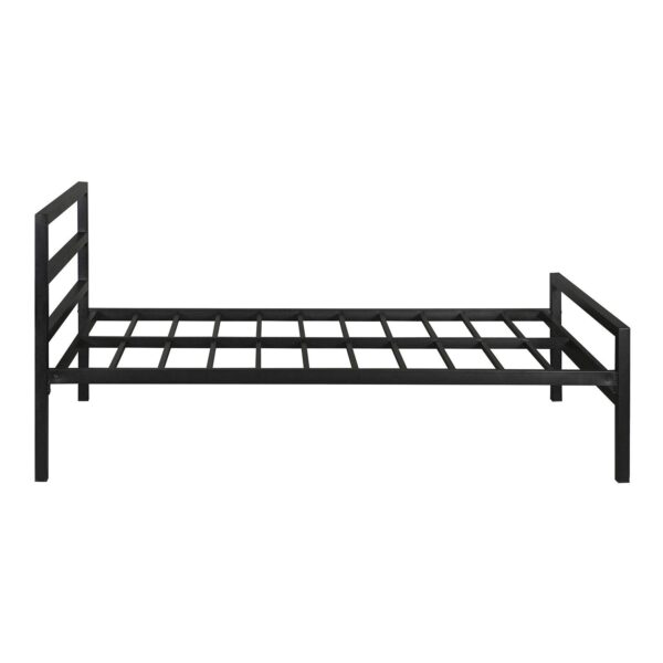 Metal Single Bed in Black Finish