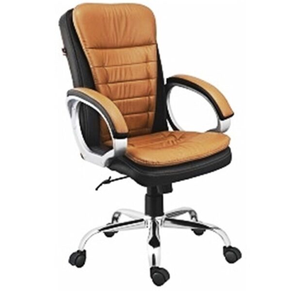Leatherette Office Chair with Chrome Base